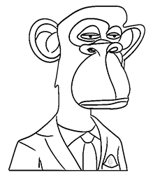 An ape representing popular NFTs